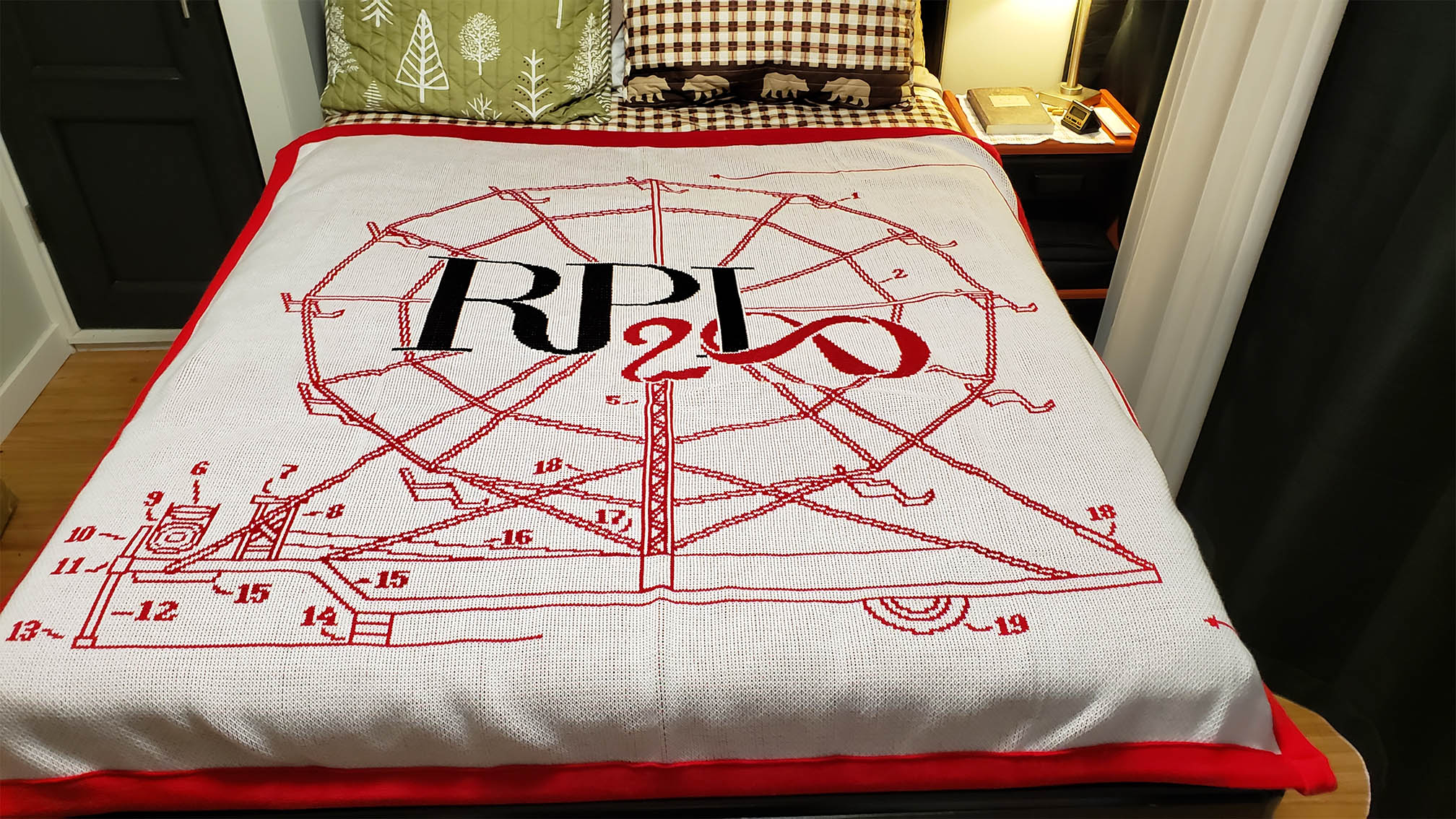 picture of a finished blanket in real life